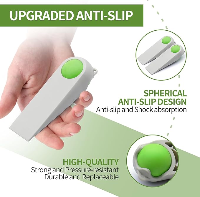 Door Stoppers for Bottom of Door, Rubber Door Stopper Wedges, Door Holders for - Image 4