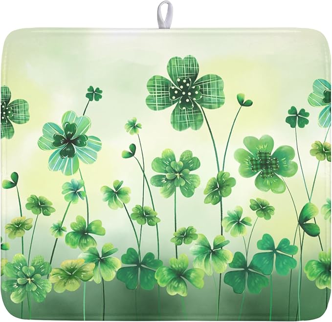 St Patrick's Day Dish Drying Mat by Kawani