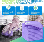 HOMEXCEL Purple Microfiber Cleaning Cloth 12 Pack 12.5 x 12.5 Inch Microfiber - Image 2