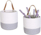 2pack Small Hanging Basket-Cotton Rope Wall Basket by RUIZHIXUAN