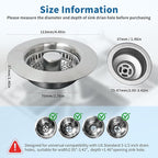 The Ultimate Kitchen Sink Solution: 3-in-1 Drain Strainer & Stopper. 304 - Image 3