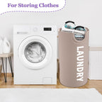 95L Folding Laundry Basket for Singles, Large Laundry Hamper - Image 5