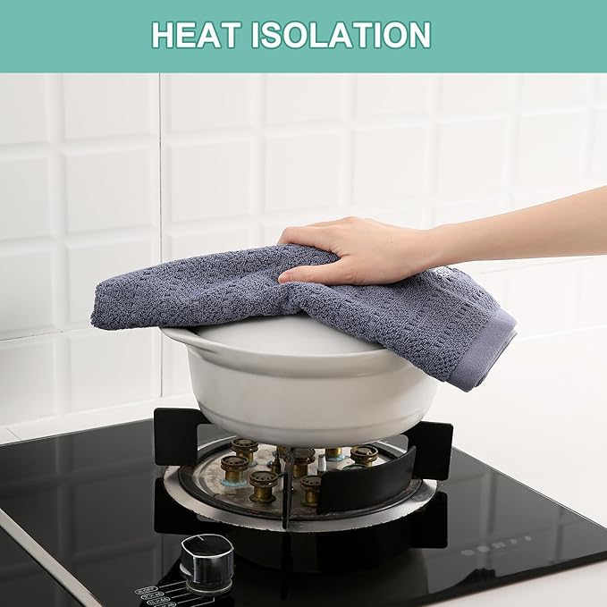 SALAS Kitchen Dish Towels, Bulk Cotton Kitchen Hand Towels, 390 GMS Plaid Dish - Image 6