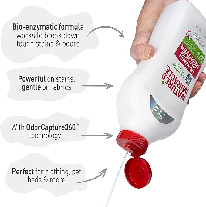 Nature’s Miracle Laundry Boost In-Wash Stain and Odor Remover, 32 Ounces - Image 6