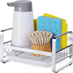HULISEN Kitchen Sink Sponge Holder, 304 Stainless Steel Kitchen Soap Dispenser - Image 8