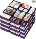 DIMJ Drawer Organizer Clothes, 24 Pack Dresser Organizer, Foldable Closet by DiMJ