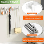 Wall Mounted Coat Rack-3 Hooks, Heavy Duty Stainless Steel Wall Hooks - Image 3