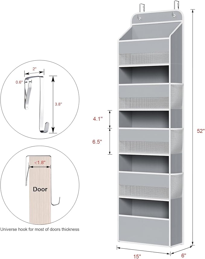 Univivi Hanging Storage Organizer Nursery Closet Cabinet Baby Storage - Image 3