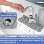 Faucet Mat for Kitchen Sink, Kitchen Sink Splash Guard, Outlet & Slope Upgraded - Image 2