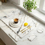 Stone Dish Drying Mat, Complete 4-Piece Set - Image 2