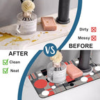 Abstract Geometric Sink Faucet Absorbing Mat Vintage Tile Super Absorbent Fast - Image 6
