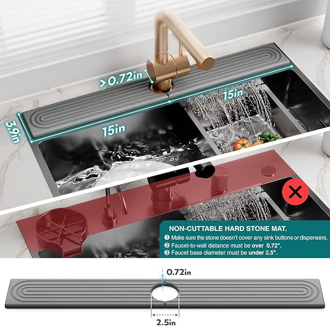 30 inch Kitchen Faucet Absorbent Mat - Image 4