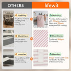 Lifewit 2 Pack Laundry Hamper Large Collapsible Laundry Baskets, Freestanding - Image 3