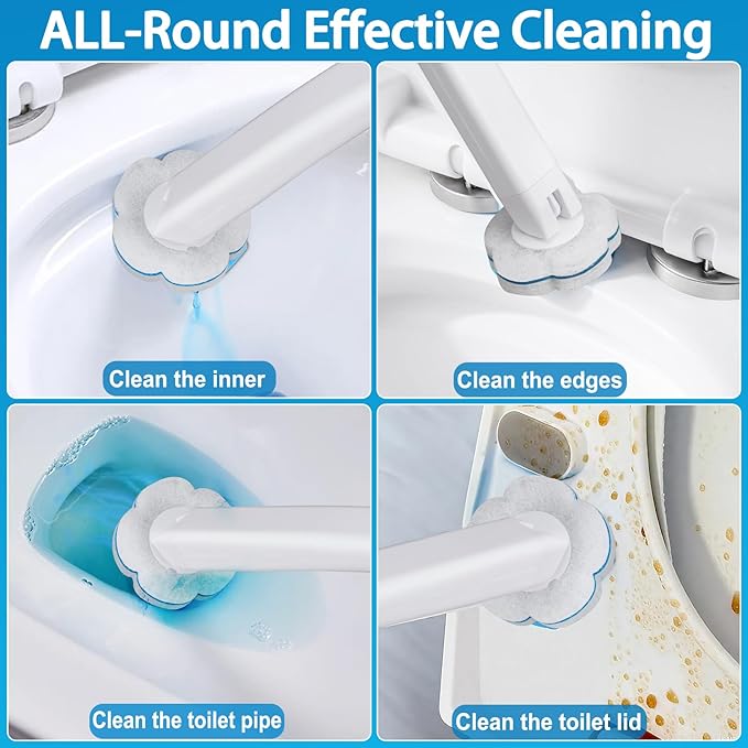 Disposable Toilet Brush， 2 Pack Toilet Wand and Holder - Image 5