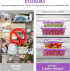 KIGI 6 PACK 20oz Plastic Food Storage Containers - Image 4