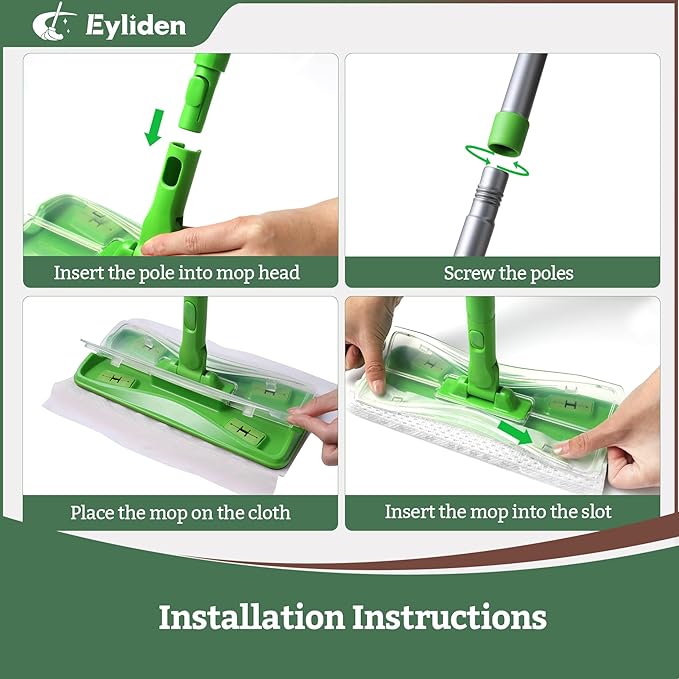 Eyliden Sweeper Mop with 36 Refills - Image 3