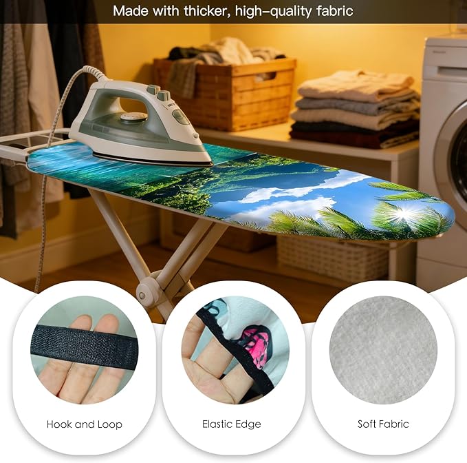 Nuxovilar Ironing Board Cover Needle Cotton 15x54 Inches | Ironing Board Cover - Image 5