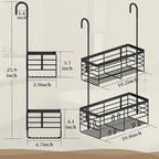 DELLAN 2-Tier Shower Hanging Caddy, Shower Rack - Image 4