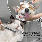 Rubber Broom with Squeegee, Pet Hair Removal 52.8 inches Long Handle, Push Fur - Image 5