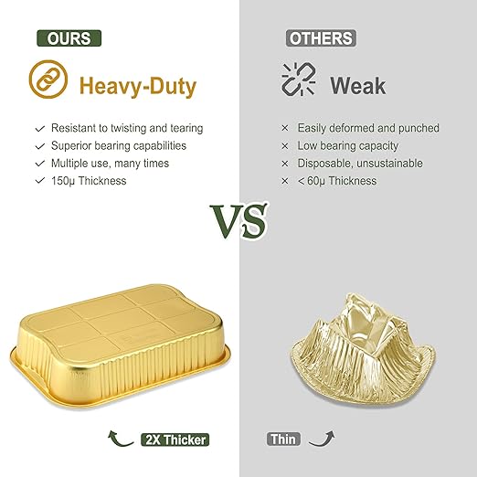 13" x 8.8" Heavy-Duty Aluminum Foil Pans - Image 5