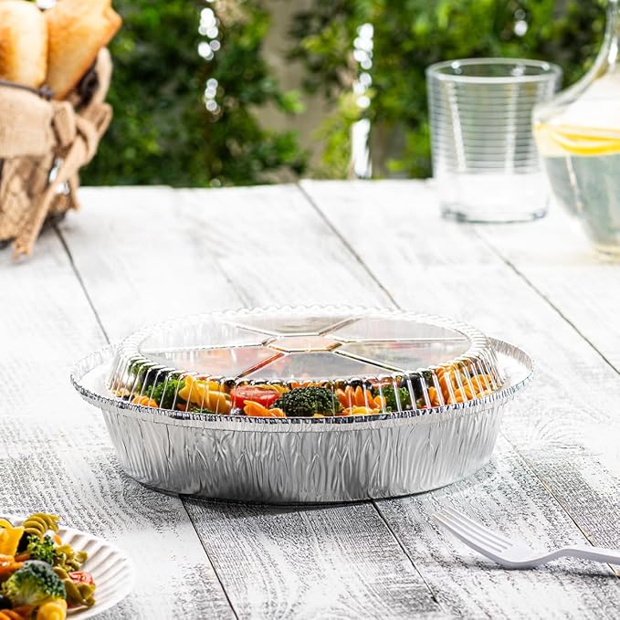 GUSTO [50 Count 9 Inch Disposable Round Aluminum Foil Pans - Image 2