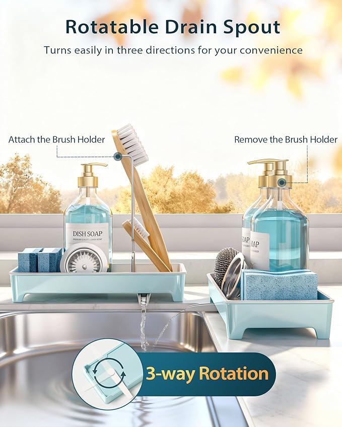 Minimalist Sink Caddy, Rustproof Sponge Holder - Image 5
