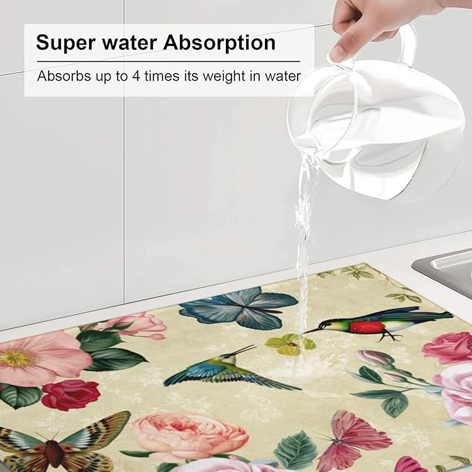 Large Dish Drying Mats For Kitchen Counter Microfiber Kitchen Drying Mat XL - Image 5