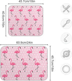 Tarity Cute Pink Flamingo Dish Drying Mat - Image 3