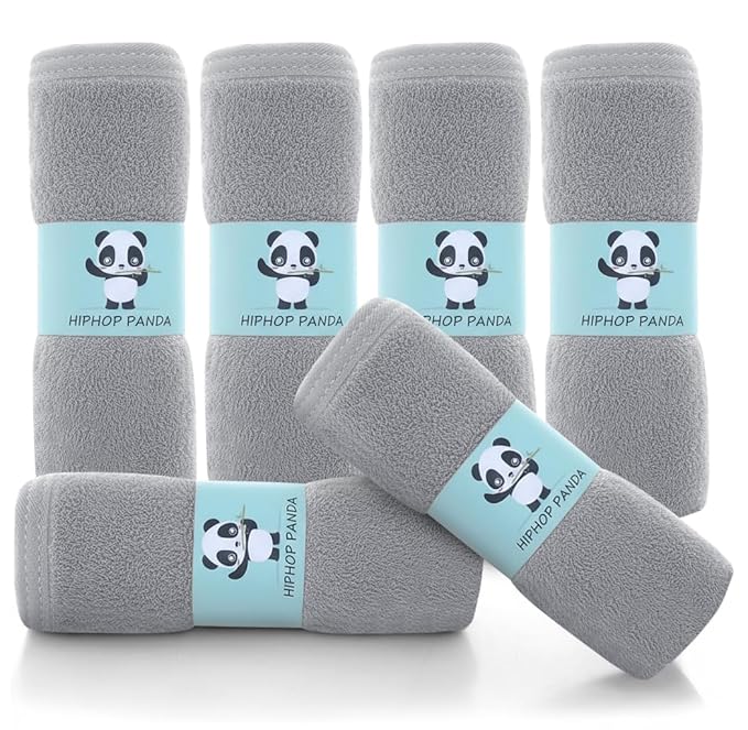 HIPHOP PANDA Baby Washcloths, Rayon Made from Bamboo by HIPHOPPANDA