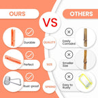 50PCS Colored Wooden Clothespins, 2.9inch Orange Clothes Pins - Image 2