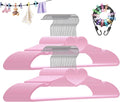 Plastic Hangers 50 Pack, Cute Clothes Hanger Ultra Thin Space Saving by ZRKFSR