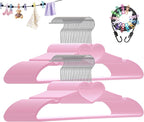 Plastic Hangers 50 Pack, Cute Clothes Hanger Ultra Thin Space Saving by ZRKFSR