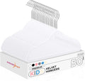 HOUSE DAY 14 Inch Kids Velvet Hangers 50 Pack, Durable Big Kids Hangers by HOUSEDAY