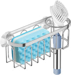 Yazoni 2-in-1 Sponge Holder for Kitchen Sink, Sink Caddy Kitchen Sink Organizer by Yazoni