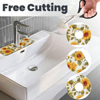 Kitchen Faucet Mat 15 x 5.5 Inch Sunflowers Faucet Draining Mat Absorbent - Image 4