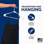 Plastic Hangers 50 Pack, Strong Space Saving Clothes Hanger, Made in USA - Image 4