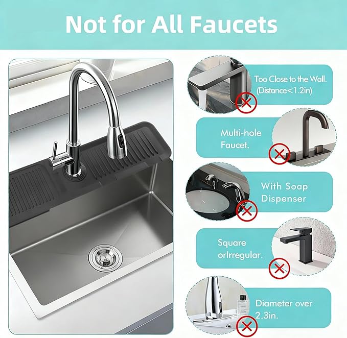 24 Inch Longer Faucet Mat, kitchen sink splash guard-Kitchen Sink Faucet Mat - Image 6
