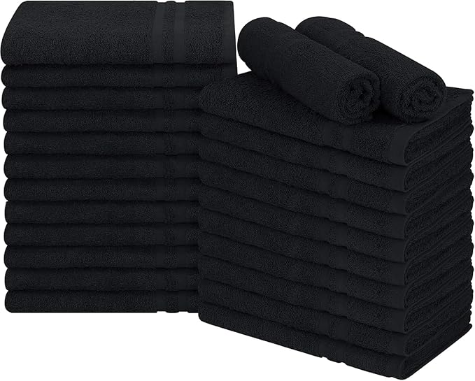 24 Pack Premium Hand Towels – 100% Cotton, Soft & Highly Absorbent – 16x27 by ARCHOME