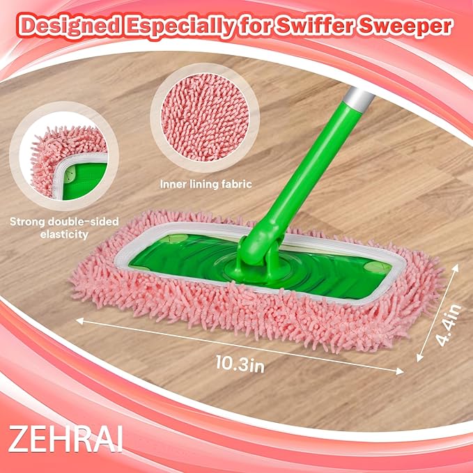 6Pcs Reusable Microfiber Mop Pads Compatible - Image 3