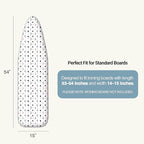 Ironing Board Cover and Pad 15"x54" Extra Thick Natural Cotton, Scorch and - Image 2