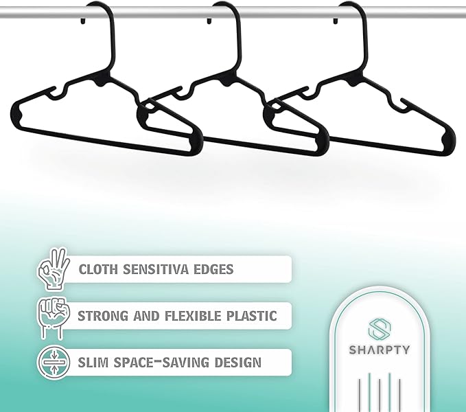 Sharpty Kids Plastic Hangers, Children's Hangers - Image 4