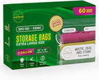 3 Gallon Large Plastic Storage Bags – 16" x 18" – Reusuable XXL Extra Large by SealFresh