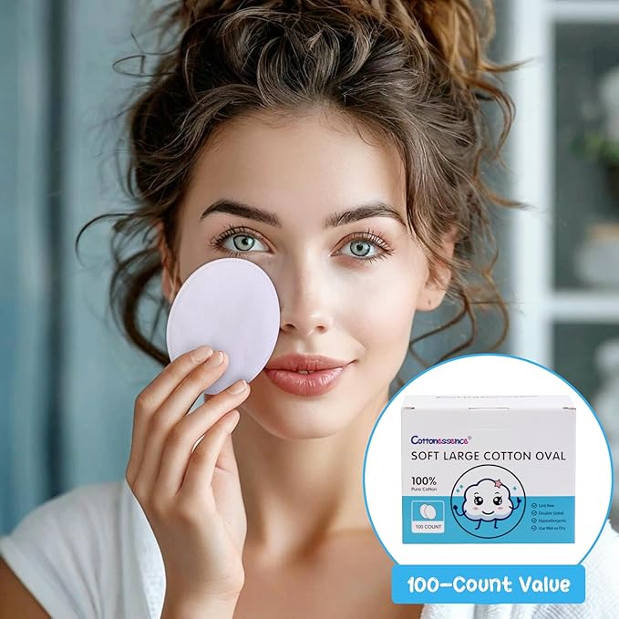 Oval Cotton Pads- 100% Pure Cotton, Gentle Enough - Image 5