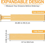 BAMBUROBA Bamboo Drawer Dividers, Adjustable Expandable Drawer Organization - Image 2