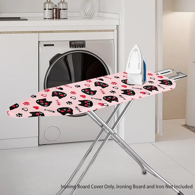 Cat Design Ironing Board Cover and Pad, Standard Size 16x55 inche Thick Padding - Image 2