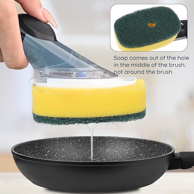 Sponge Brush Refills for OXO Dish Brush, 4 Pack Soap Dispensing Dish Refills - Image 4
