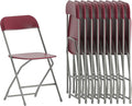Hercules Series Plastic Folding Chair Red - 10 Pack 650LB Weight Capacity Comfortable Event Chair-Lightweight Folding Chair by FlashFurniture