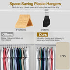 Plastic Hangers 50 Pack, Heavy Duty Clothes Hangers - Image 5