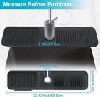 24 Inch Kitchen Sink Splash Guard，5°Slope Fast Draining Silicone Mat - Image 2