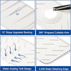 Meiliweser Faucet Mat for Kitchen Sink – 24” x 5.1” Extra-Long Silicone Splash - Image 6